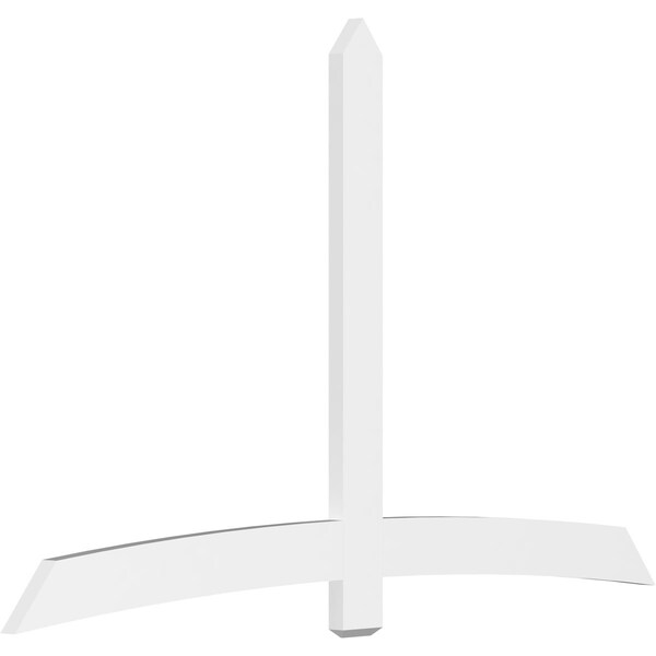 Ekena Millwork Bellingham Architectural Grade PVC Gable Bracket, 96"W x 60"H x 2"D x 6"F, 15/12 Pitch GBP096X60X0206BEL00 - main